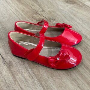 Girls Panda Ninja Red Patent Mary Jane’s